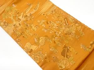 海岸に時代人物模様織出し名古屋帯